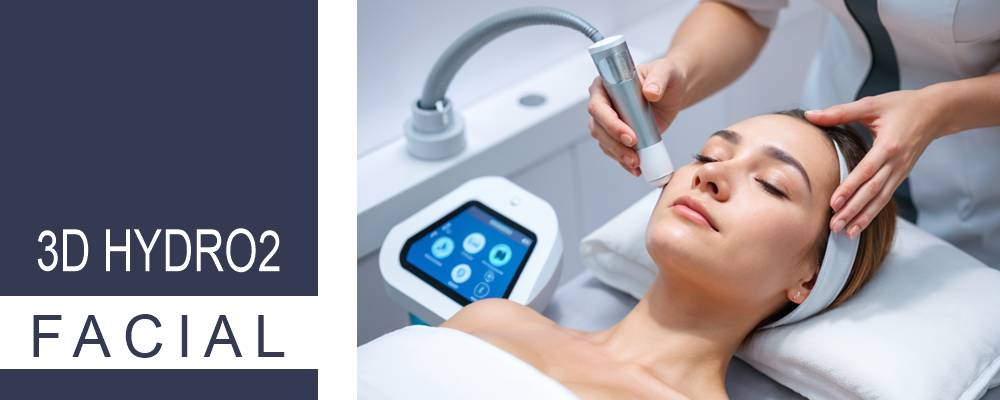 A 3D Hydro2 Facial treatment showcasing advanced skincare technology for rejuvenation and hydration.