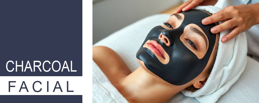 A woman indulging in a charcoal facial mask, highlighting her commitment to self-care and beauty.