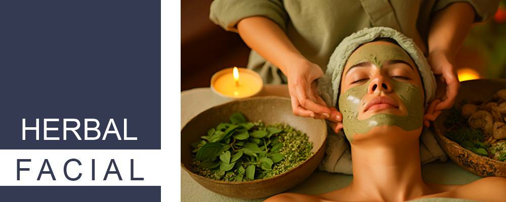 A woman with a green face mask, displaying a natural approach to skincare.