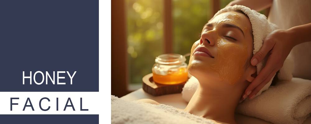 A peaceful spa moment featuring a honey facial, illustrating the blend of relaxation and skincare benefits.